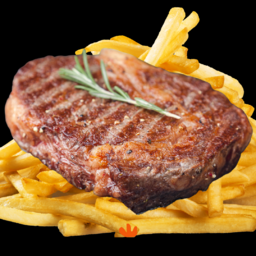 Tagliata di fassona con patatine